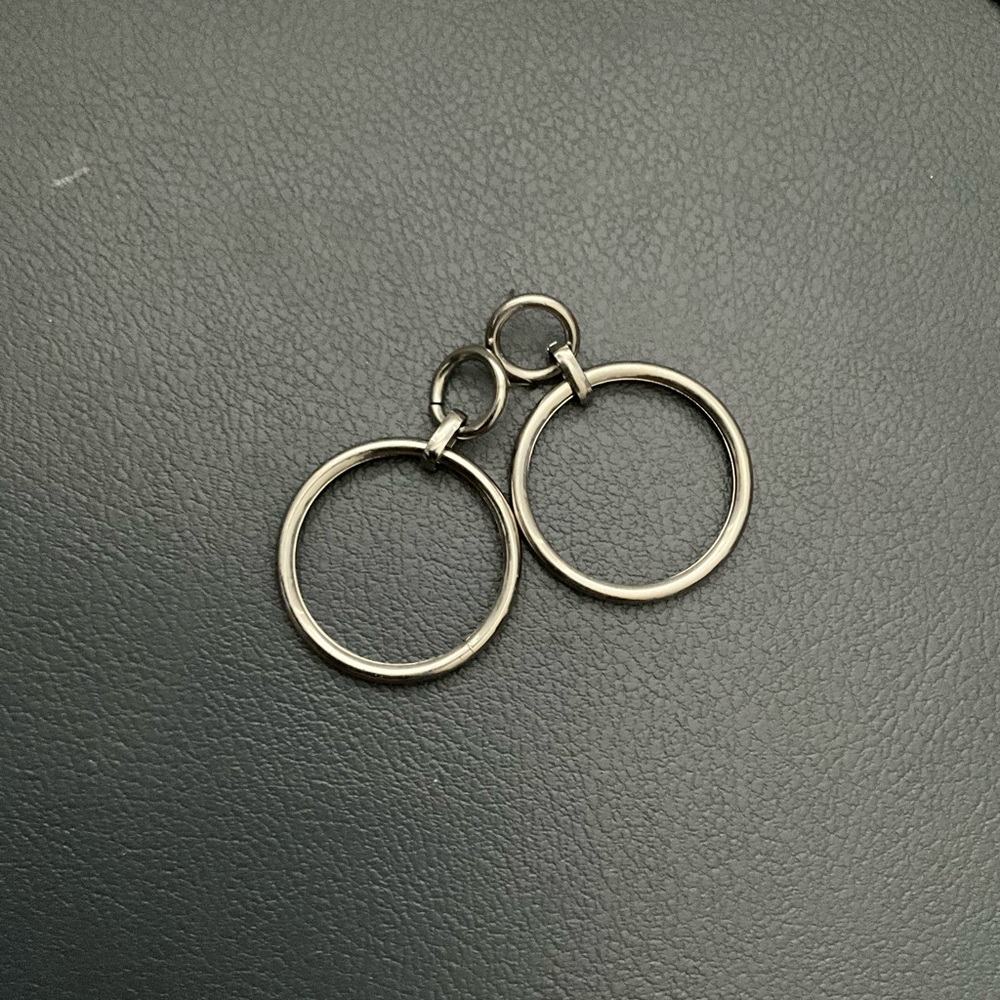 Chic Silver Circle Earrings